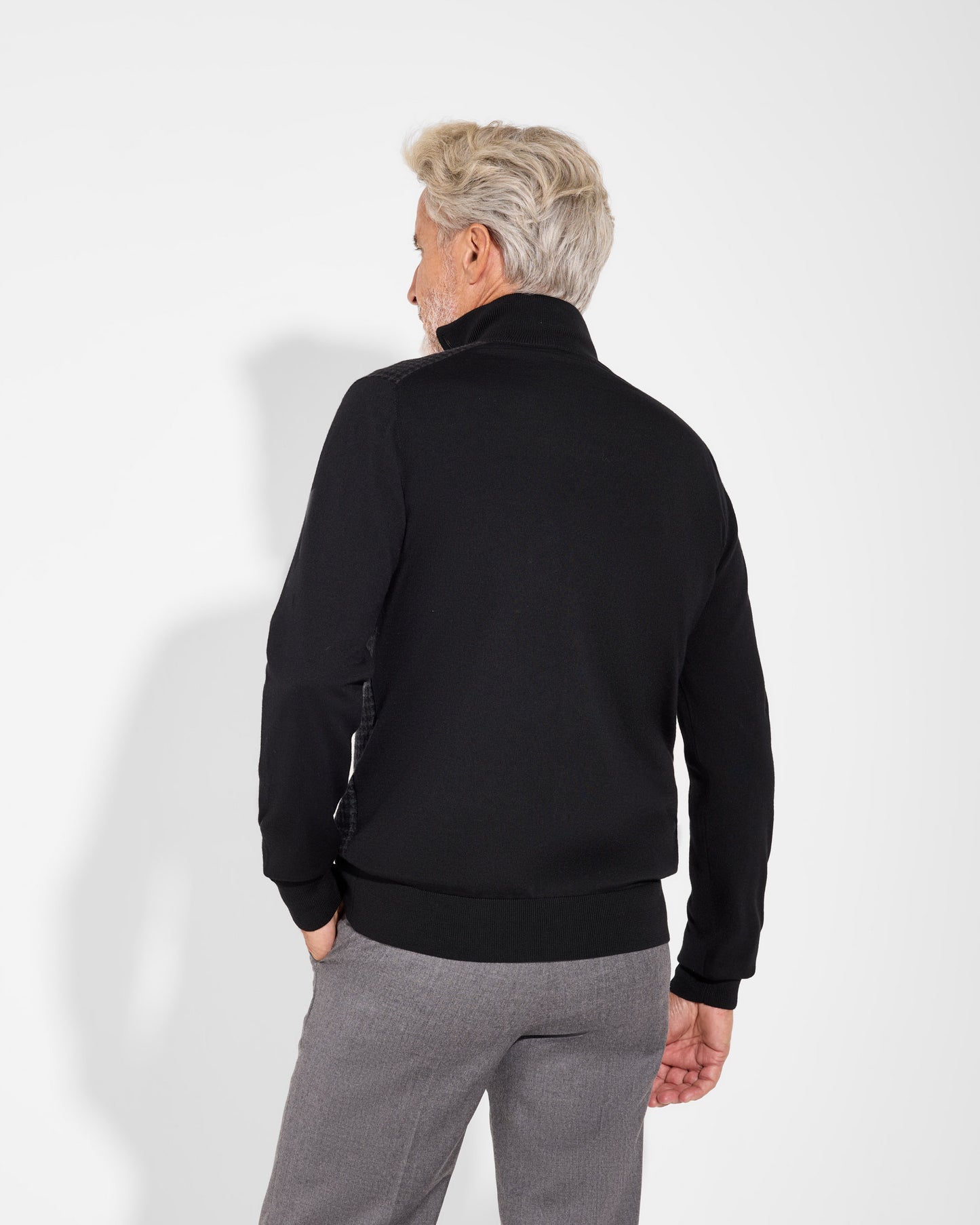 Cardigan con bottoni pied de poule