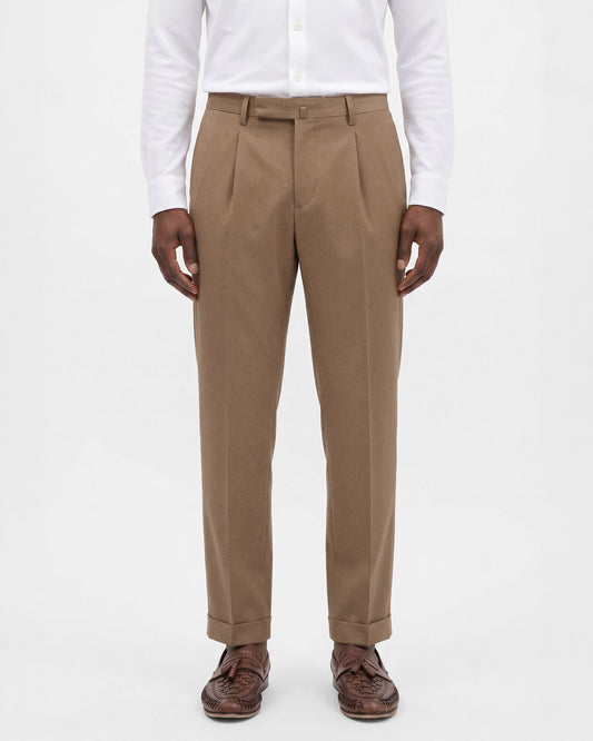 Pantalone classico con pinces beige | Filippo De Laurentiis Pantalone classico con pinces beige | Filippo De Laurentiis