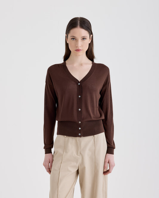 Buttoned cardigan BROWN | Filippo De Laurentiis Buttoned cardigan BROWN | Filippo De Laurentiis
