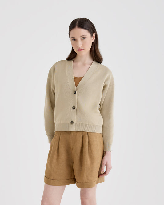 Buttoned cardigan SAND | Filippo De Laurentiis Buttoned cardigan SAND | Filippo De Laurentiis