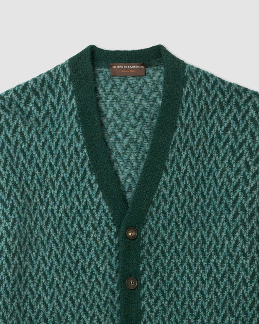 Cardigan con bottoni manica lunga Verde | Filippo De Laurentiis Cardigan con bottoni manica lunga Verde | Filippo De Laurentiis