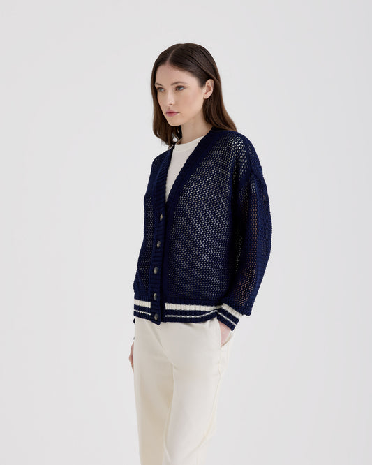 Buttoned cardigan OVERSEAS CHALK | Filippo De Laurentiis Buttoned cardigan OVERSEAS CHALK | Filippo De Laurentiis
