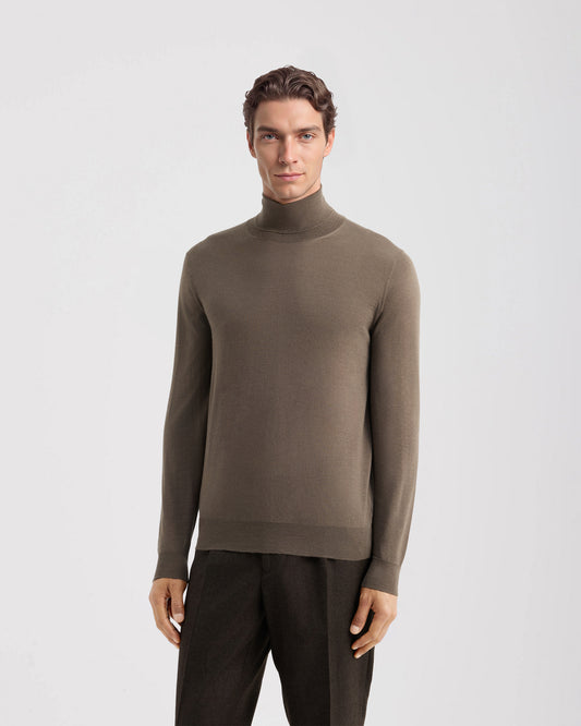 Turtleneck sweater Cocoa | Filippo De Laurentiis Turtleneck sweater Cocoa | Filippo De Laurentiis