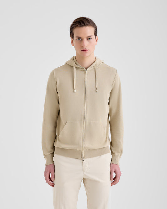 Fullzip hoodie SAND | Filippo De Laurentiis Fullzip hoodie SAND | Filippo De Laurentiis