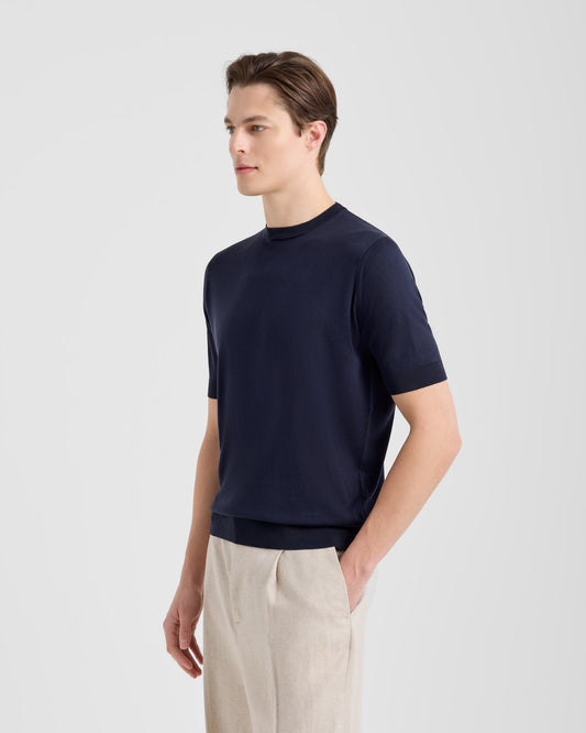 Girocollo manica corta Navy | Filippo De Laurentiis Girocollo manica corta Navy | Filippo De Laurentiis