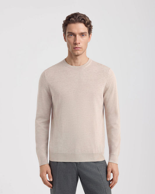 Crewneck sweater Beige | Filippo De Laurentiis Crewneck sweater Beige | Filippo De Laurentiis