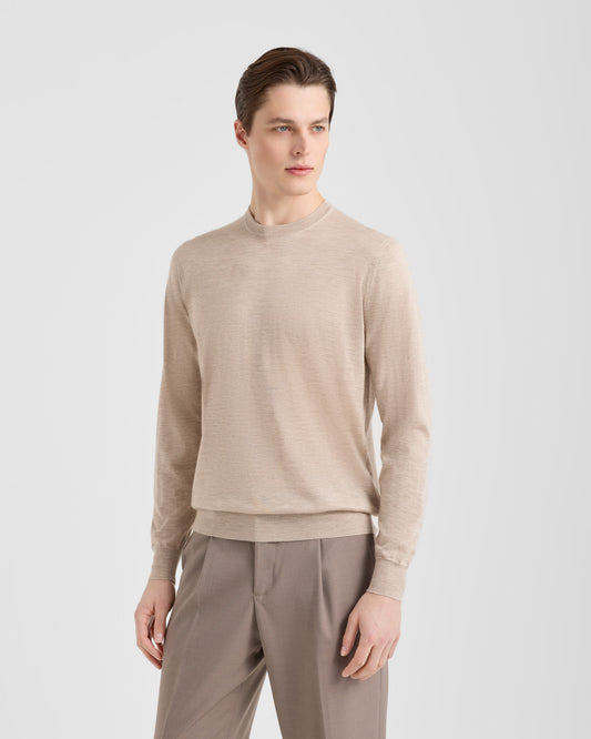 Maglia girocollo Beige | Filippo De Laurentiis Maglia girocollo Beige | Filippo De Laurentiis