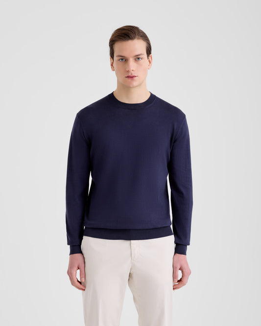 Crewneck NAVY BLUE | Filippo De Laurentiis Crewneck NAVY BLUE | Filippo De Laurentiis