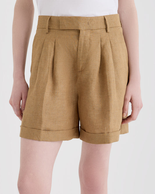 Bermuda con pinces Beige chiaro | Filippo De Laurentiis Bermuda con pinces Beige chiaro | Filippo De Laurentiis
