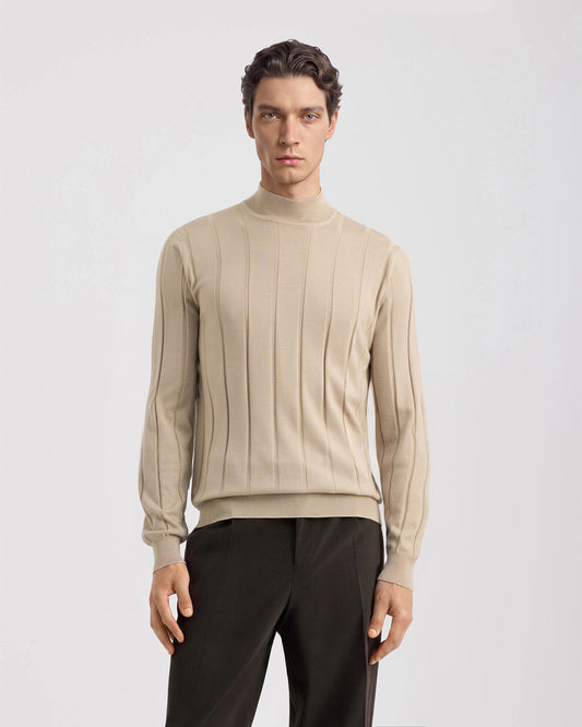Mockneck sweater Tortora | Filippo De Laurentiis Mockneck sweater Tortora | Filippo De Laurentiis