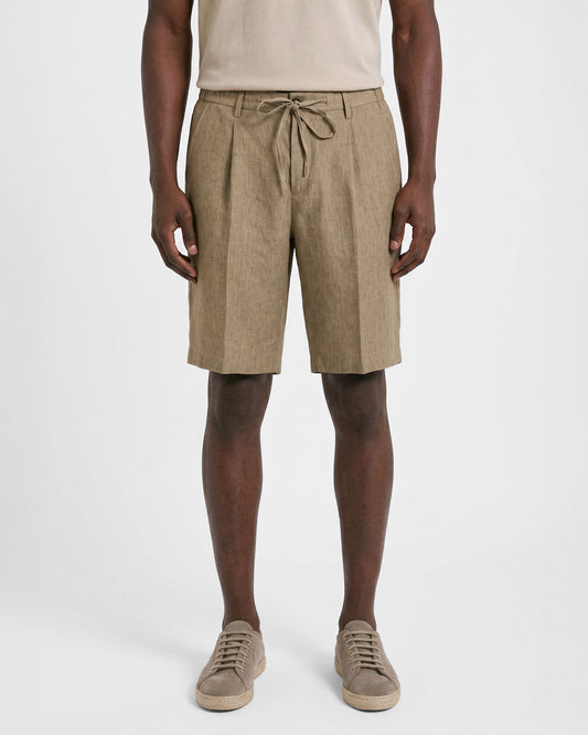 Pleated bermuda shorts BEIGE | Filippo De Laurentiis Pleated bermuda shorts BEIGE | Filippo De Laurentiis