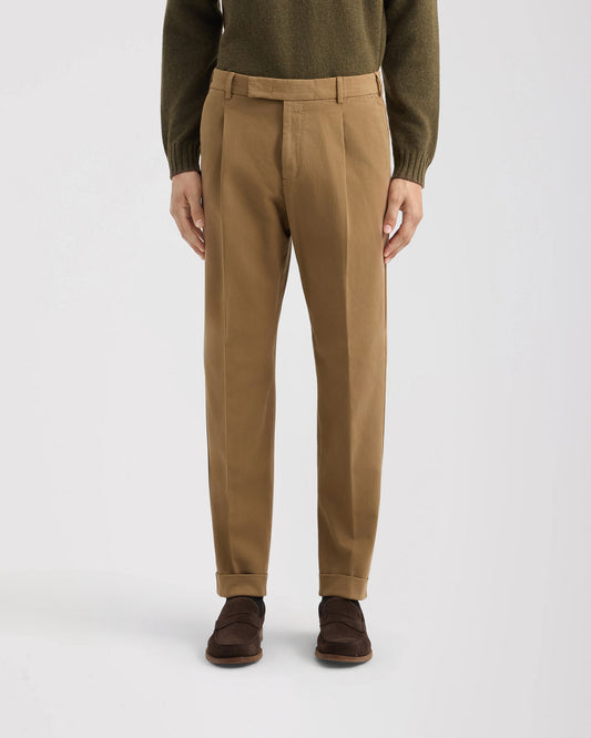Pantalone con pinces Cammello | Filippo De Laurentiis Pantalone con pinces Cammello | Filippo De Laurentiis