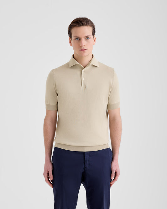 Maglia a polo Sabbia | Filippo De Laurentiis Maglia a polo Sabbia | Filippo De Laurentiis