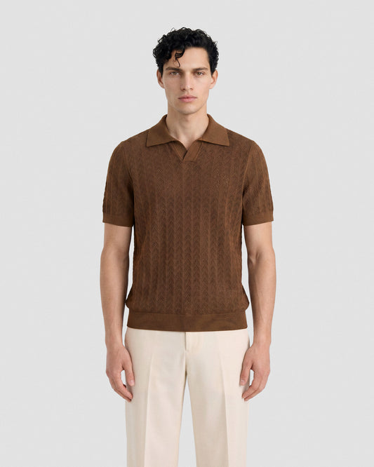 Skipper polo crochet COLONIAL BEIGE | Filippo De Laurentiis Skipper polo crochet COLONIAL BEIGE | Filippo De Laurentiis