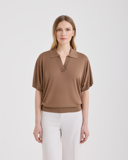 Skipper polo shirt LIGHT CAMEL | Filippo De Laurentiis Skipper polo shirt LIGHT CAMEL | Filippo De Laurentiis