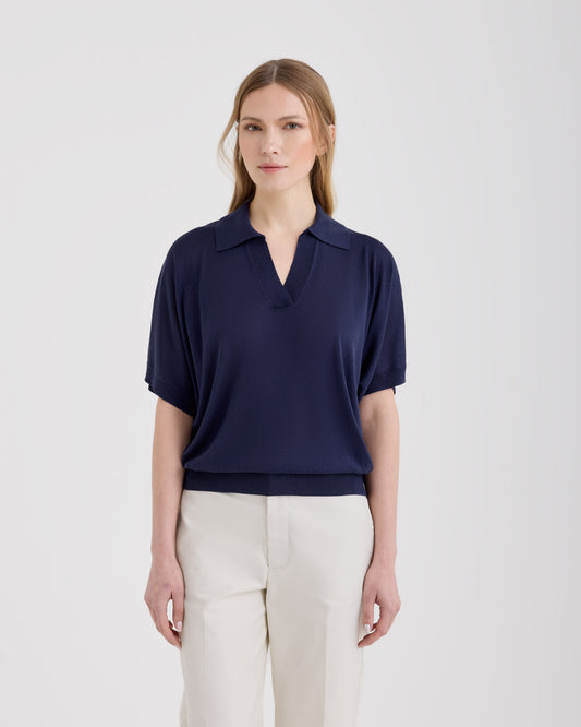 Skipper polo shirt INDIGO BLUE | Filippo De Laurentiis Skipper polo shirt INDIGO BLUE | Filippo De Laurentiis