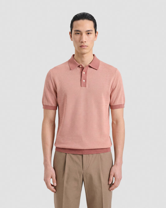 Polo manica corta rosa antico-latte | Filippo De Laurentiis Polo manica corta rosa antico-latte | Filippo De Laurentiis