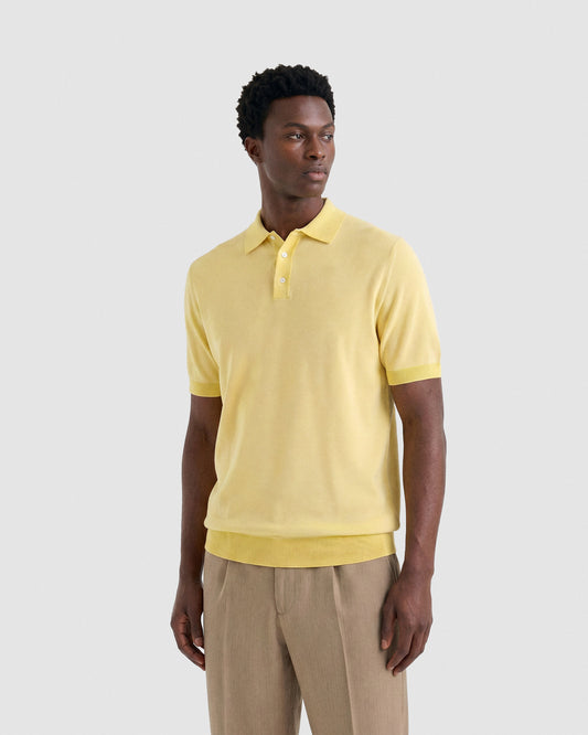 Polo manica corta Bianco - giallo | Filippo De Laurentiis Polo manica corta Bianco - giallo | Filippo De Laurentiis