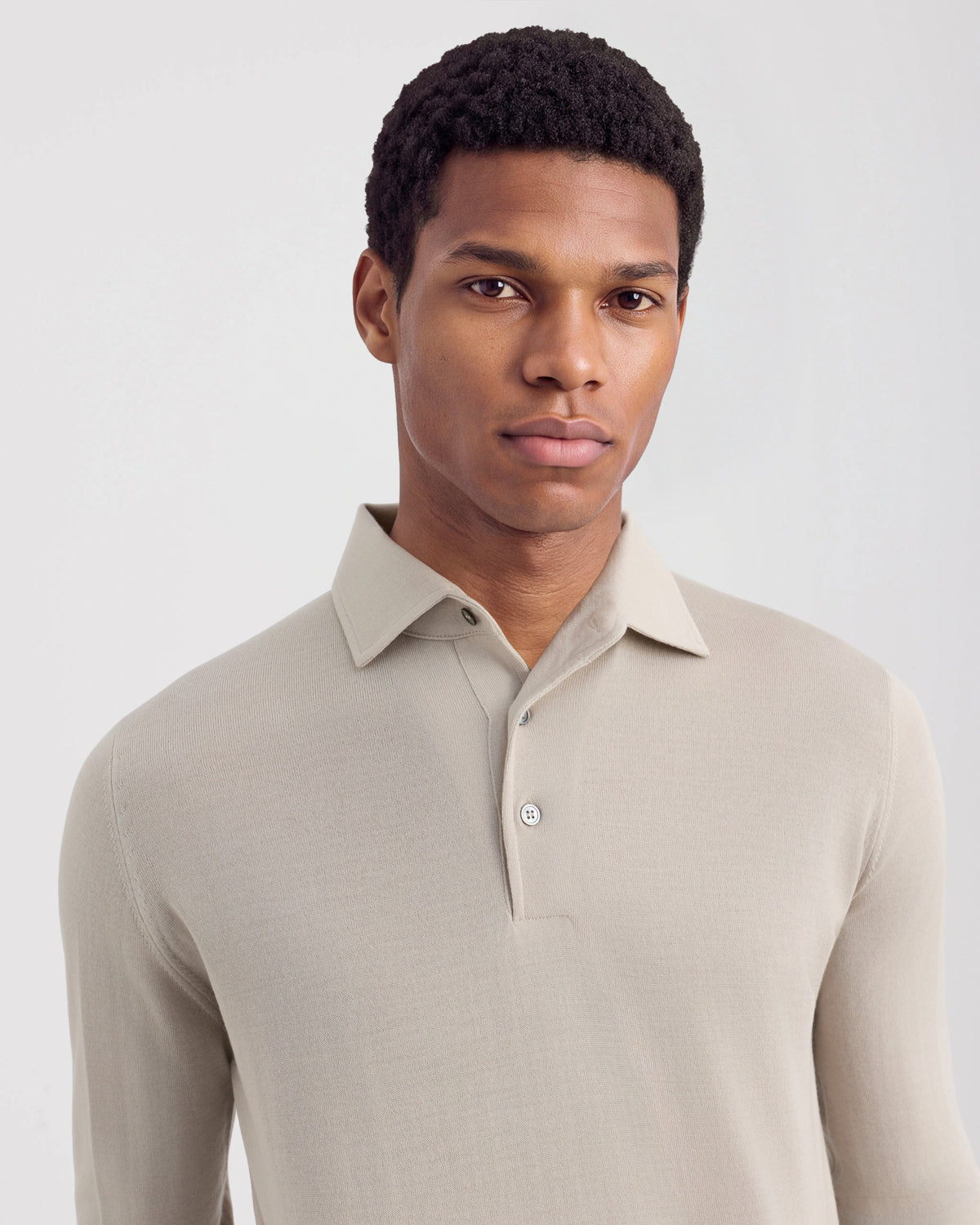 One piece collar polo sweater