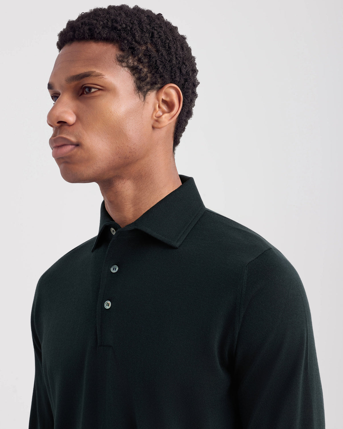 One piece collar polo sweater