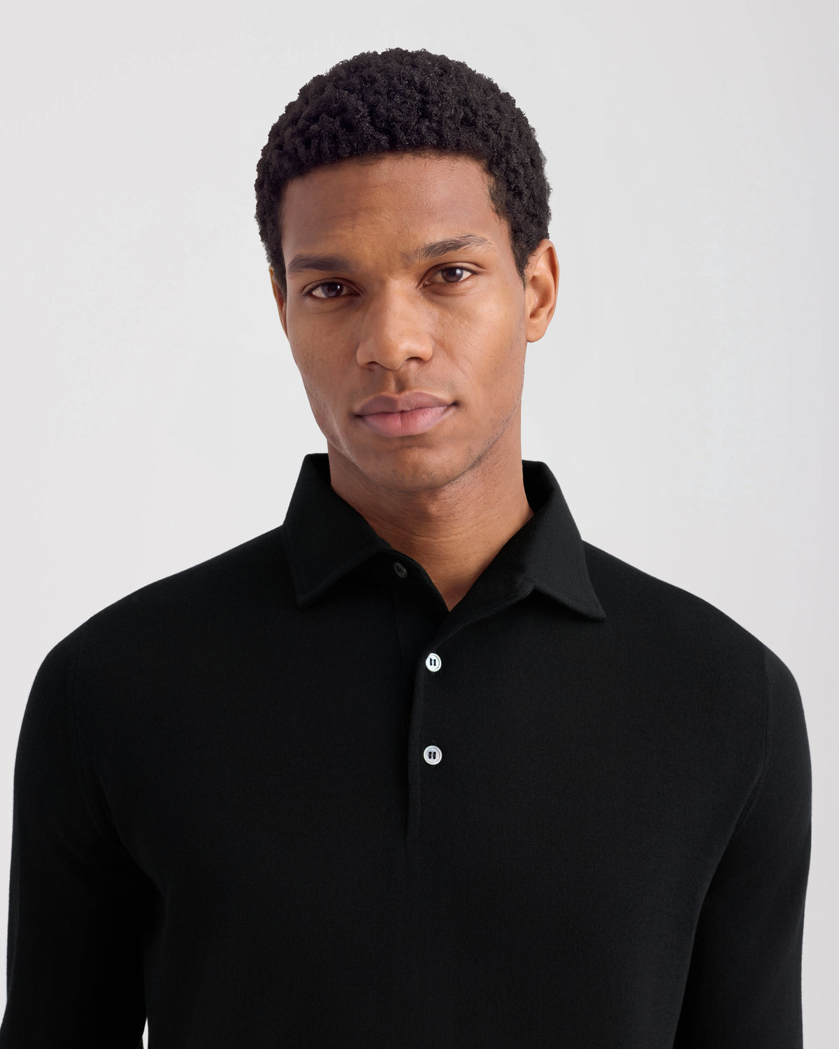 One piece collar polo sweater
