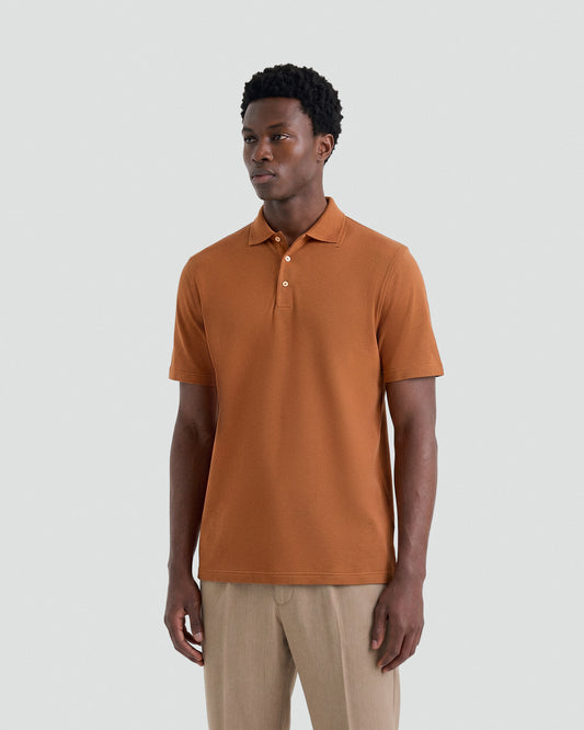 Polo manica corta Cognac | Filippo De Laurentiis Polo manica corta Cognac | Filippo De Laurentiis