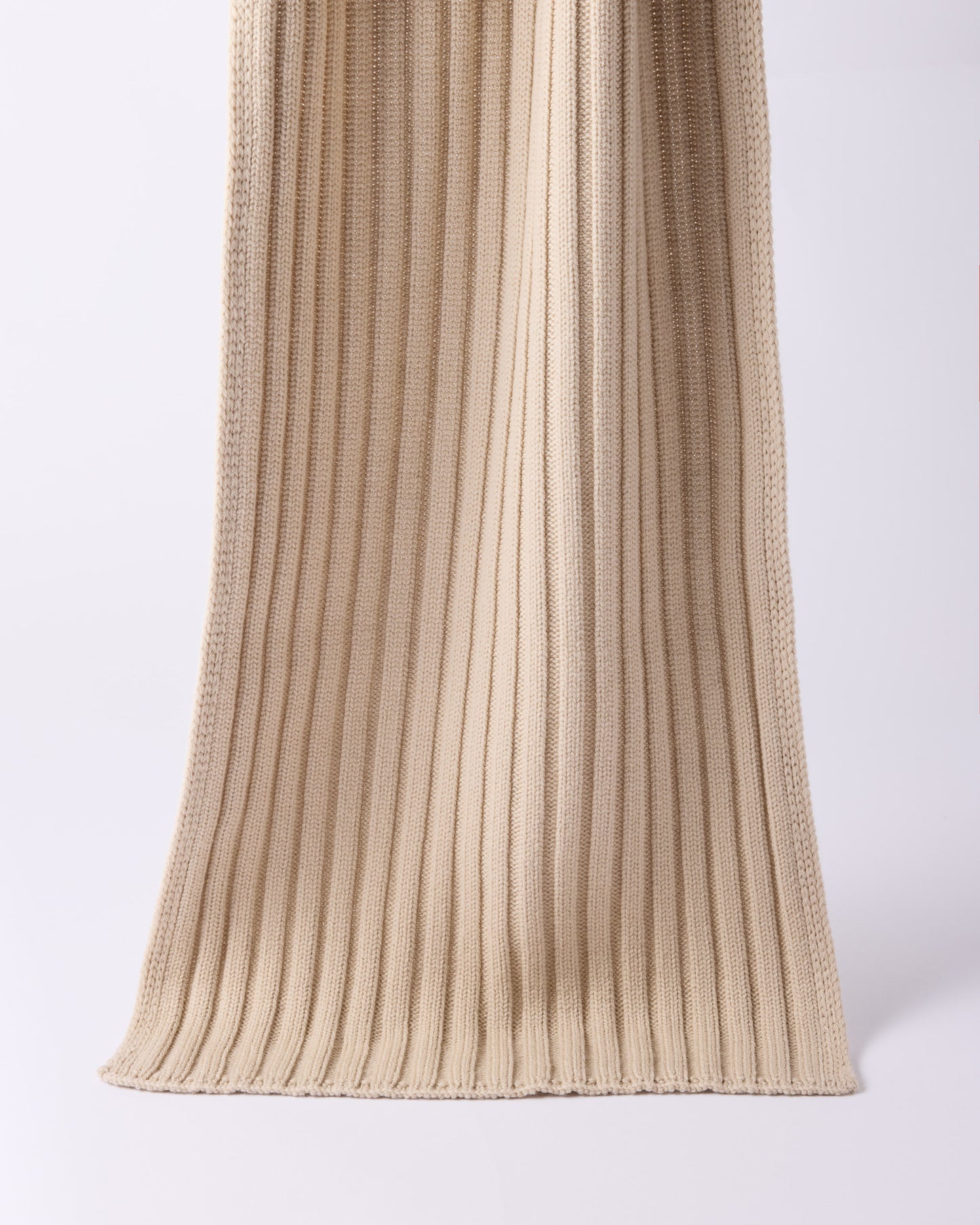 Sciarpa coste merino extrafine in sabbia |5282|