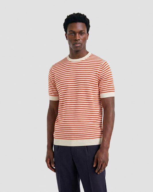Short sleeve t-shirt latte-arancione | Filippo De Laurentiis Short sleeve t-shirt latte-arancione | Filippo De Laurentiis