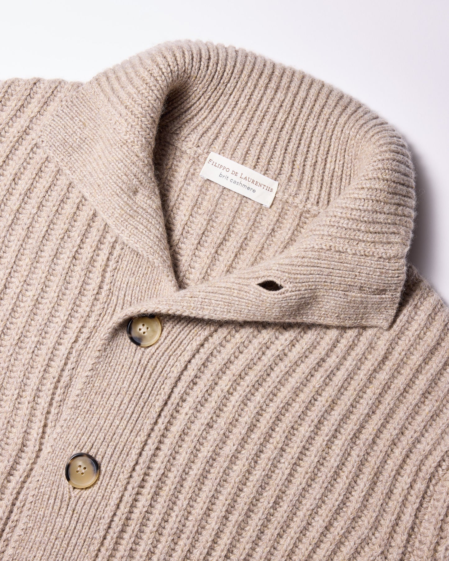 Cardigan con bottoni costa inglese cashmere corda