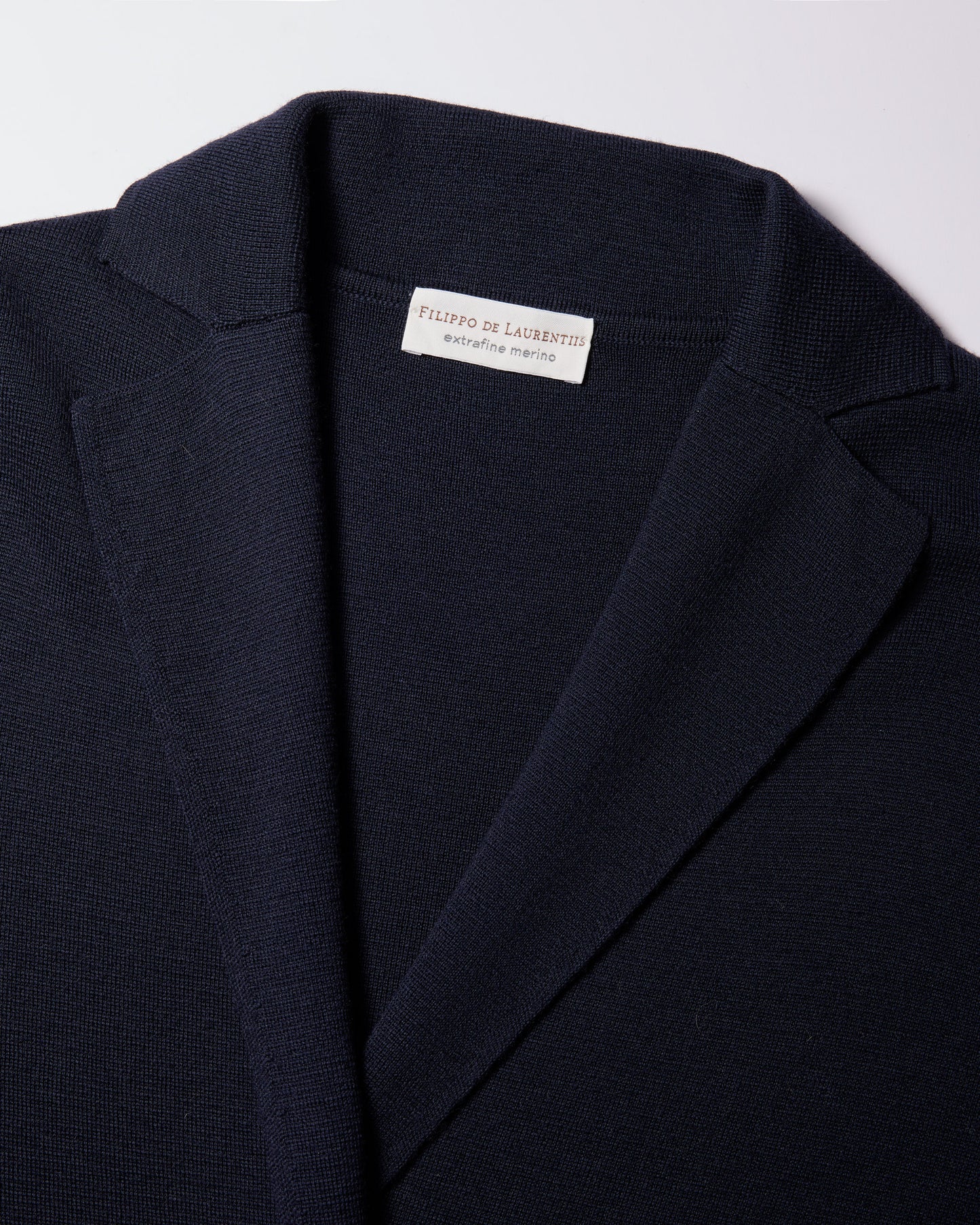 Cappotto in punto milano lana merino blu navy
