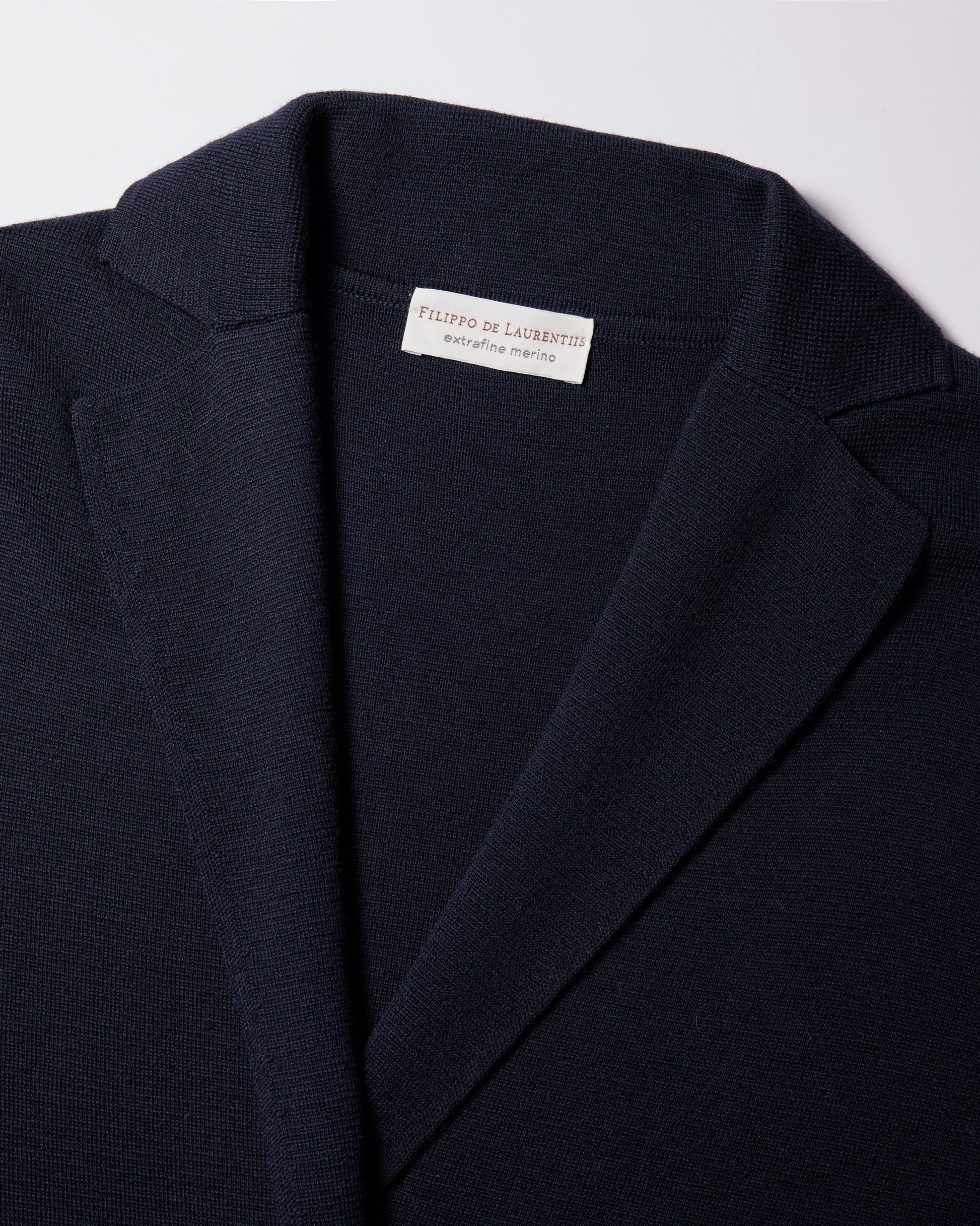 Cappotto in punto milano lana merino blu navy