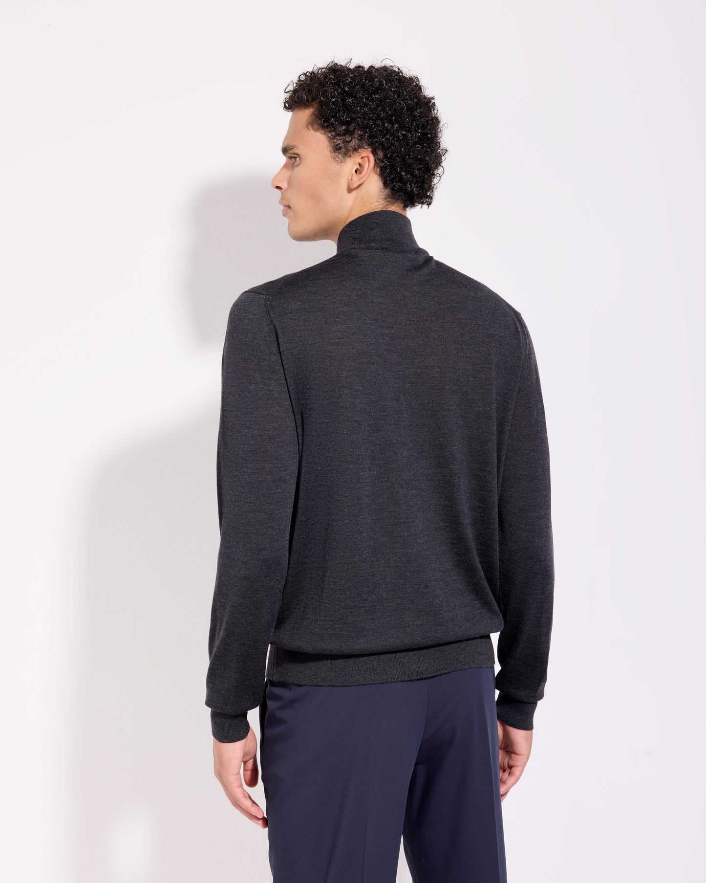 Cardigan full zip royal merino antracite