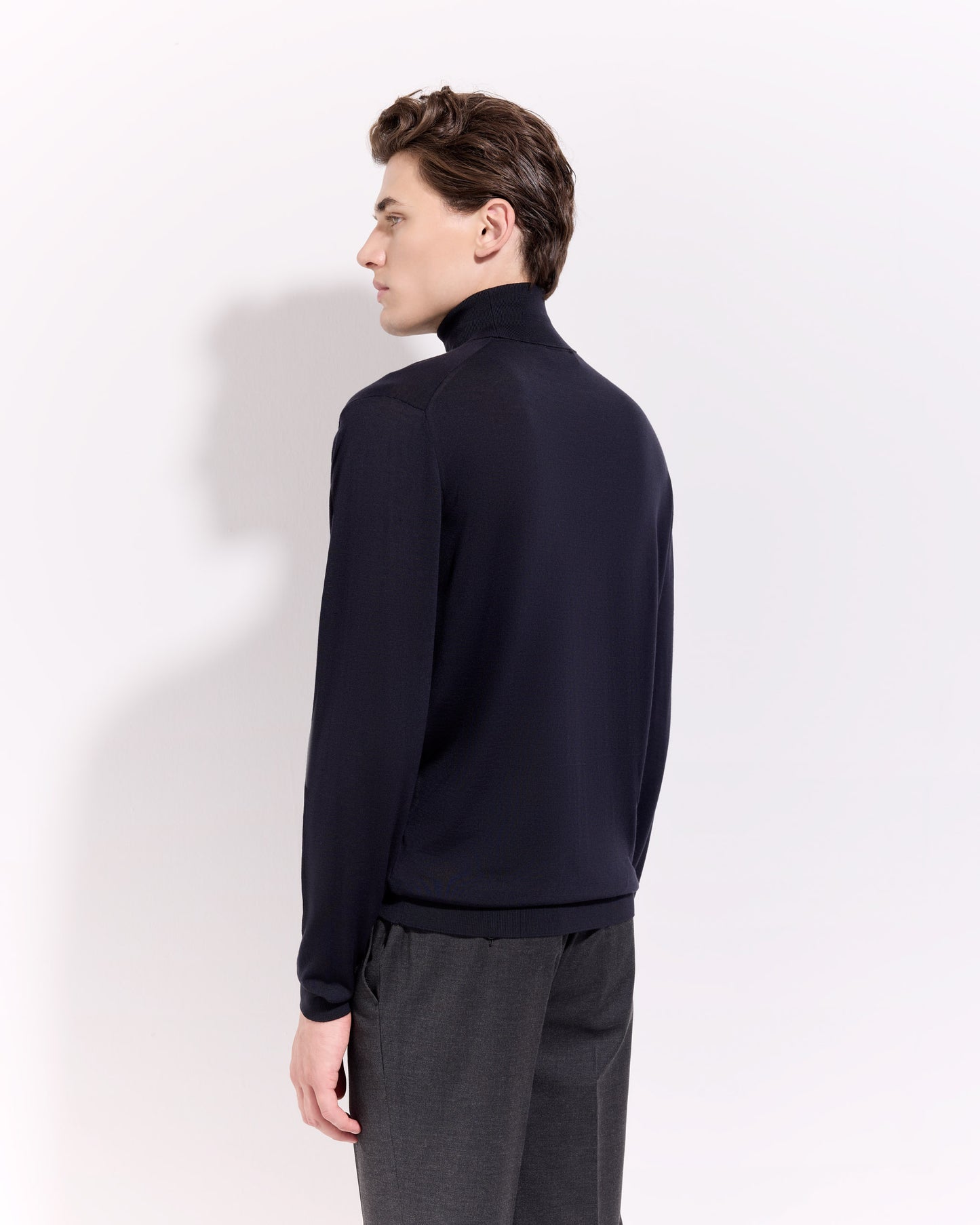 Dolcevita 180s merino blu navy