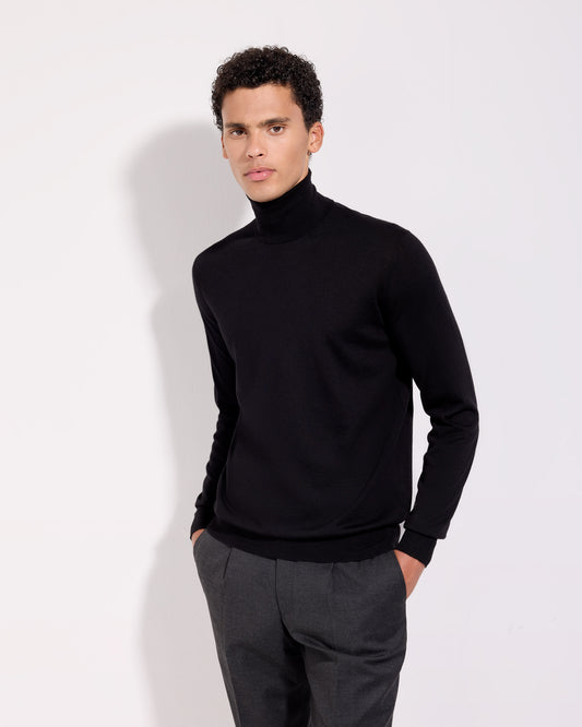 Dolcevita lana seta cashmere nero