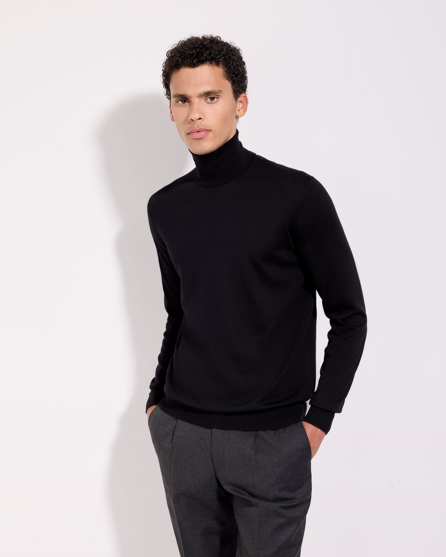 Dolcevita lana seta cashmere nero