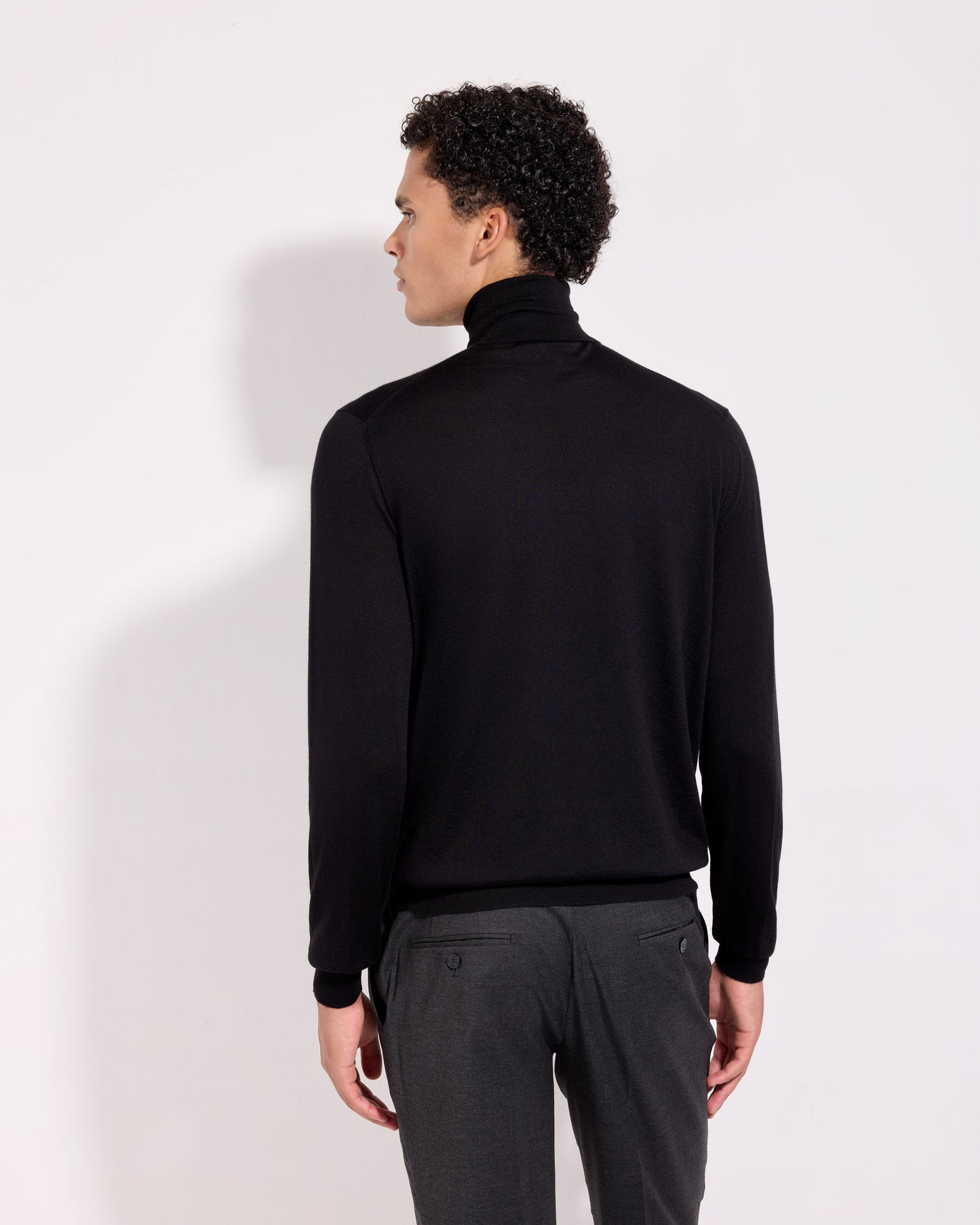 Dolcevita lana seta cashmere nero