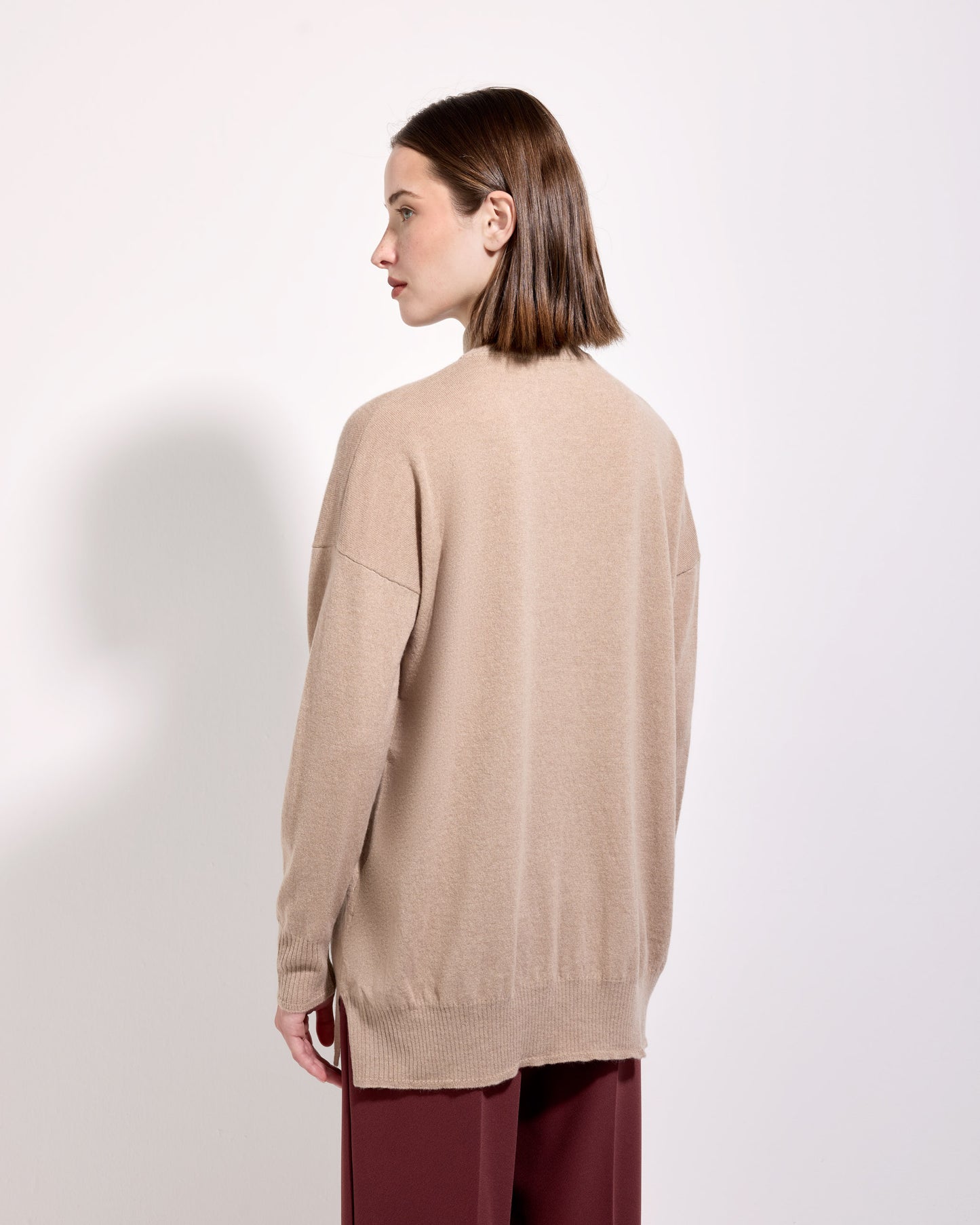 Dolcevita lana seta cashmere sabbia