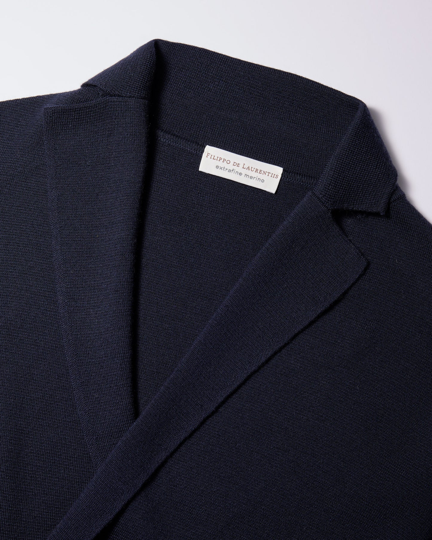 Giacca doppiopetto punto milano lana merino blu navy