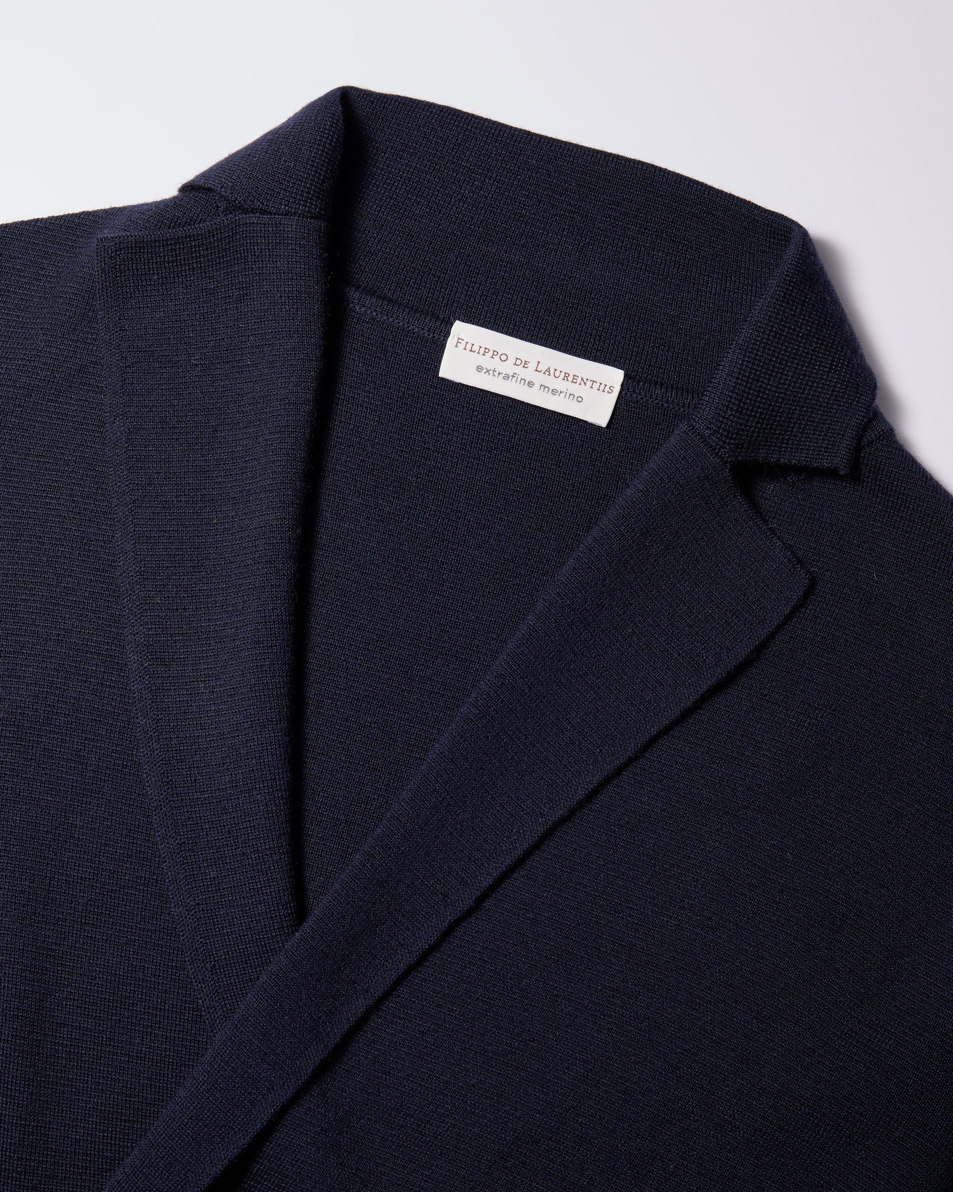Giacca doppiopetto punto milano lana merino blu navy