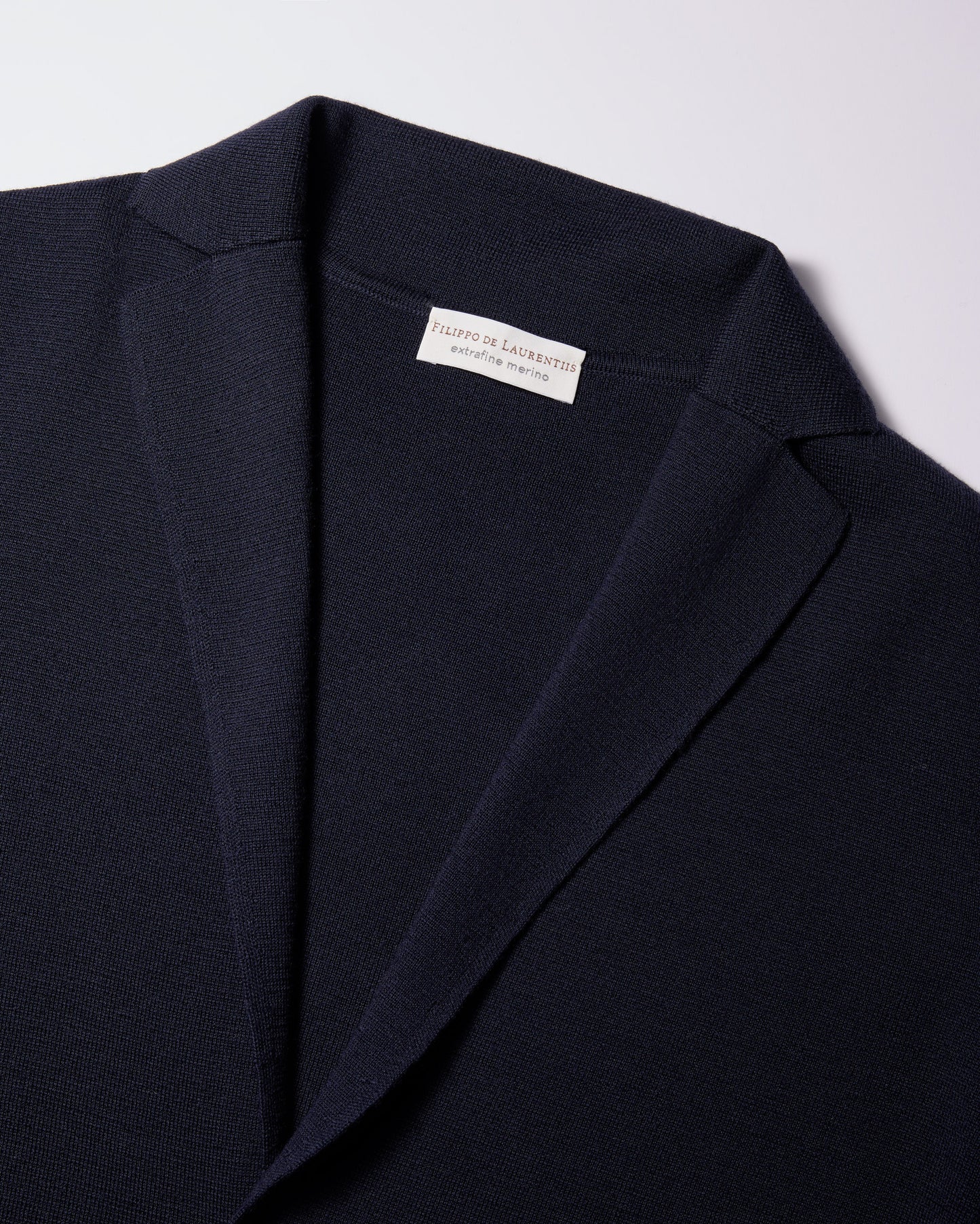 Giacca monopetto punto milano lana merino blu navy