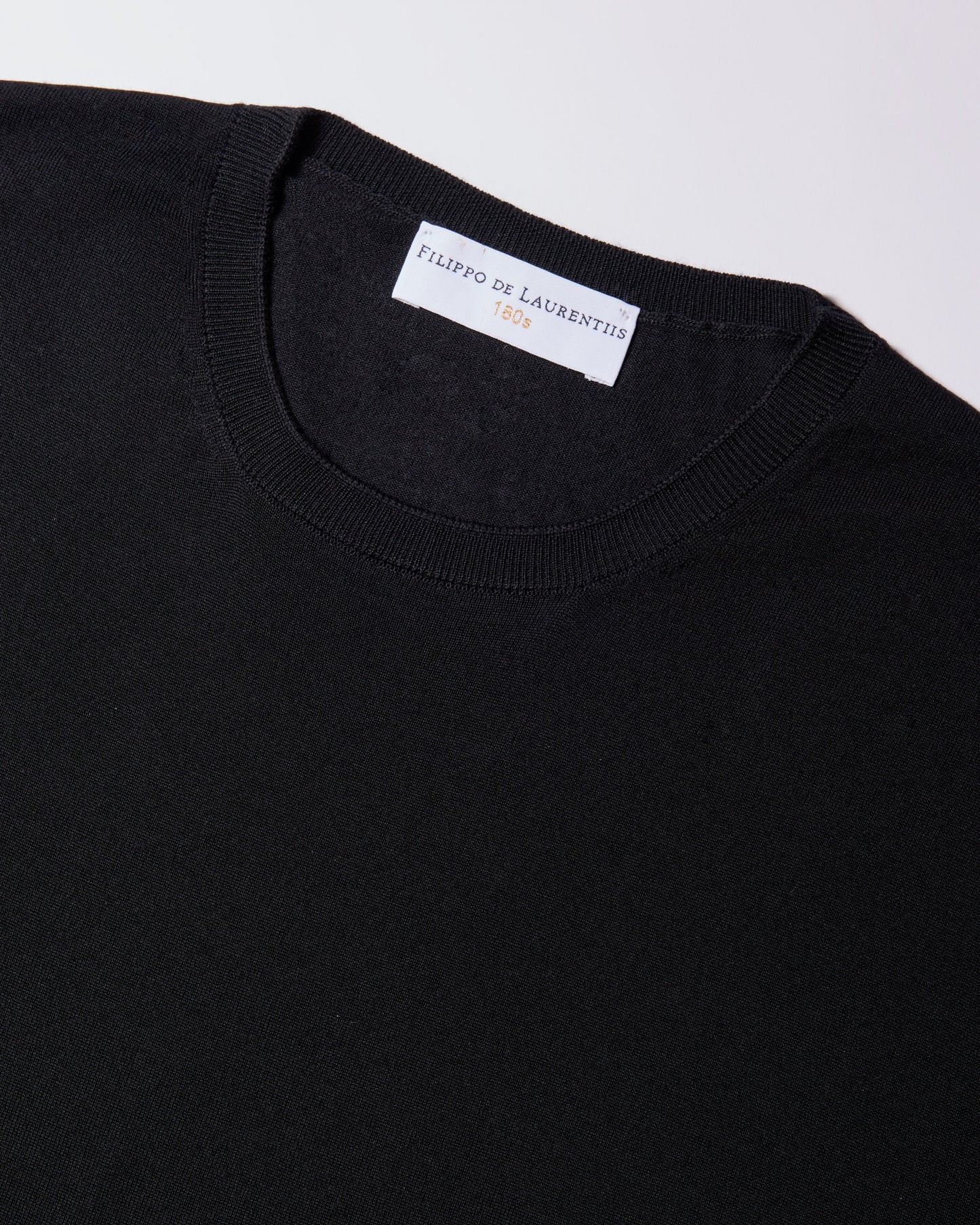 Girocollo 180s merino nero