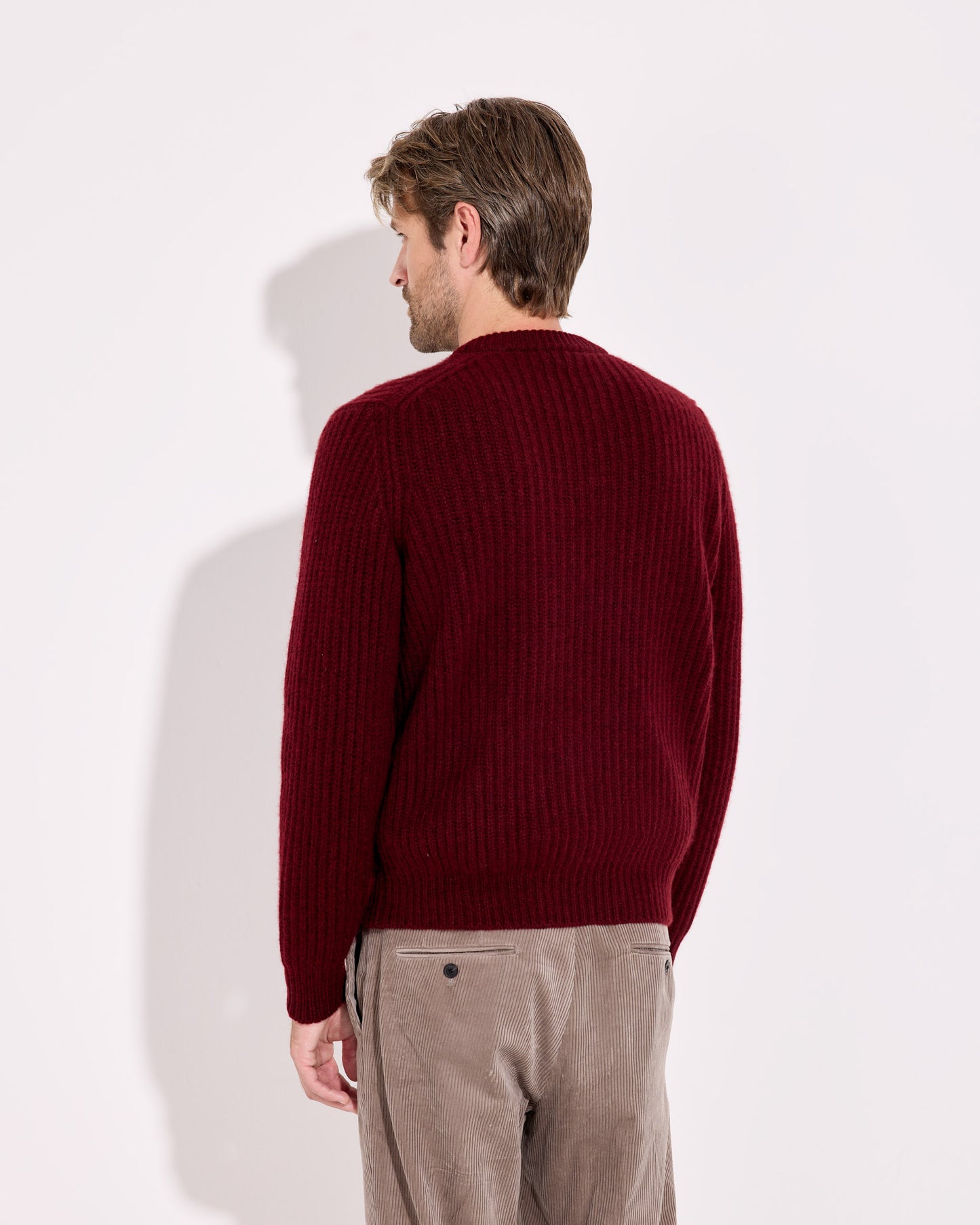 Girocollo brit cashmere bordeaux