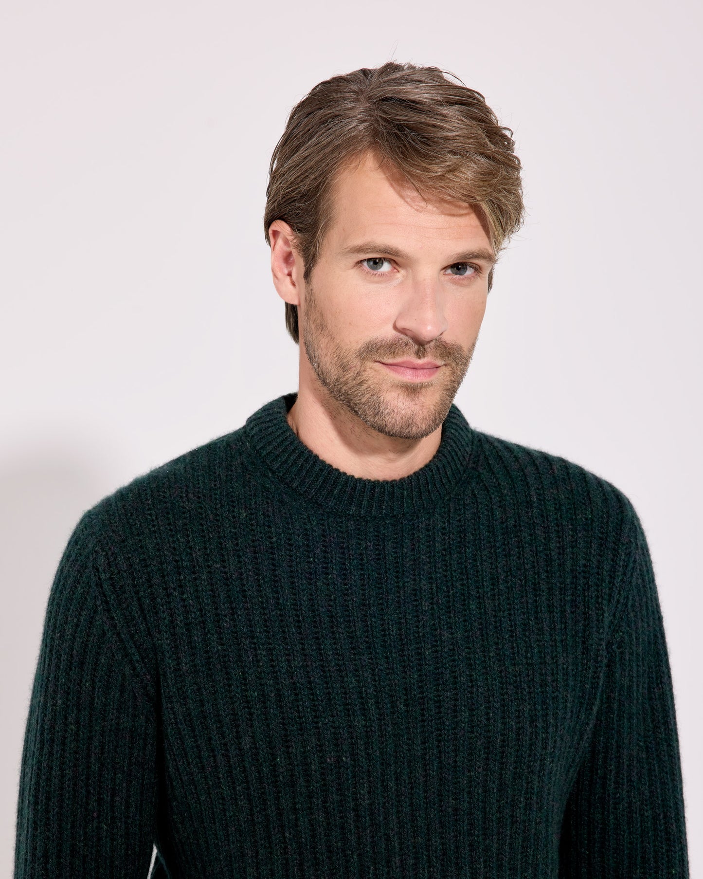 Girocollo brit cashmere verde scuro
