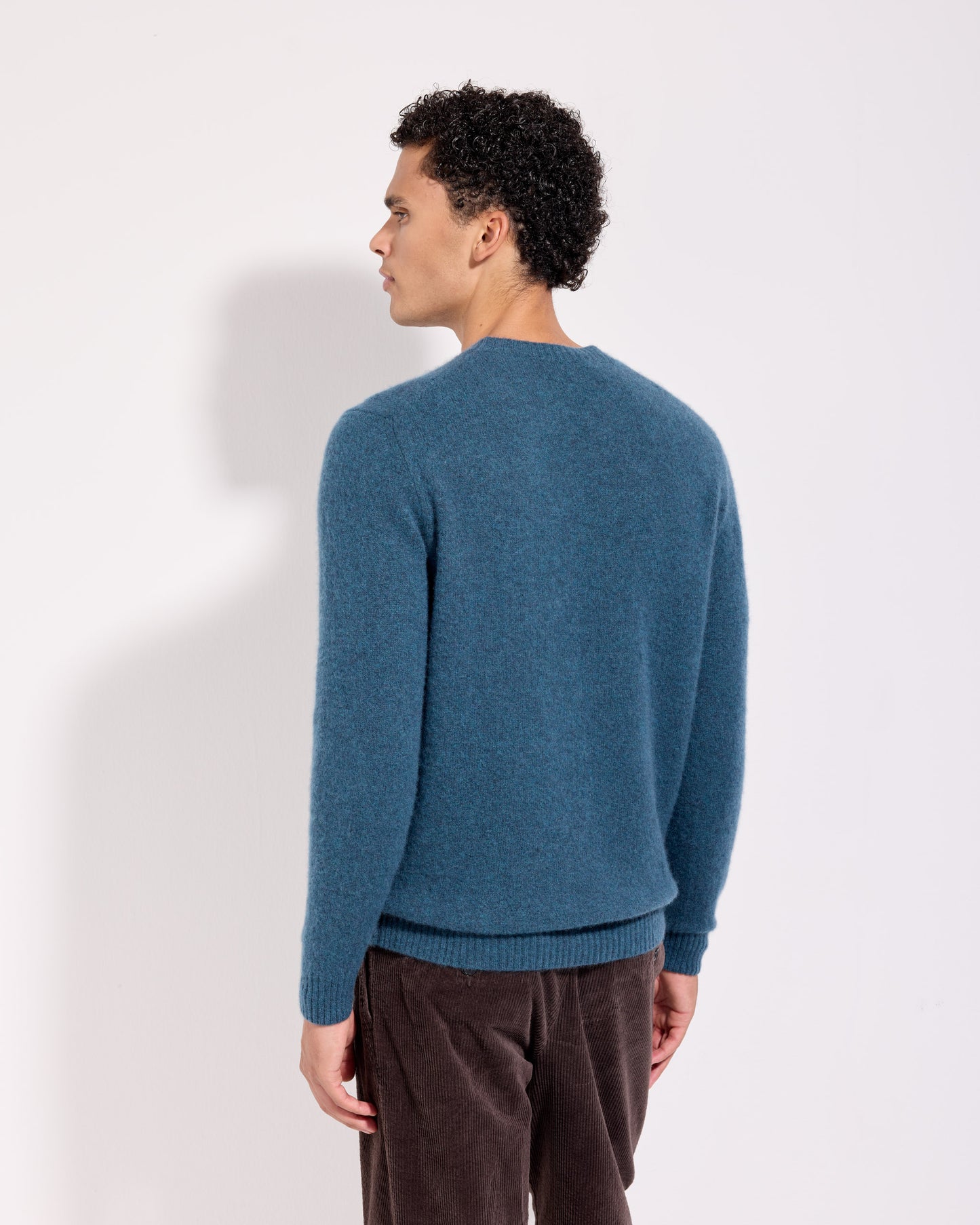 Girocollo garzato cashmere seta niagara
