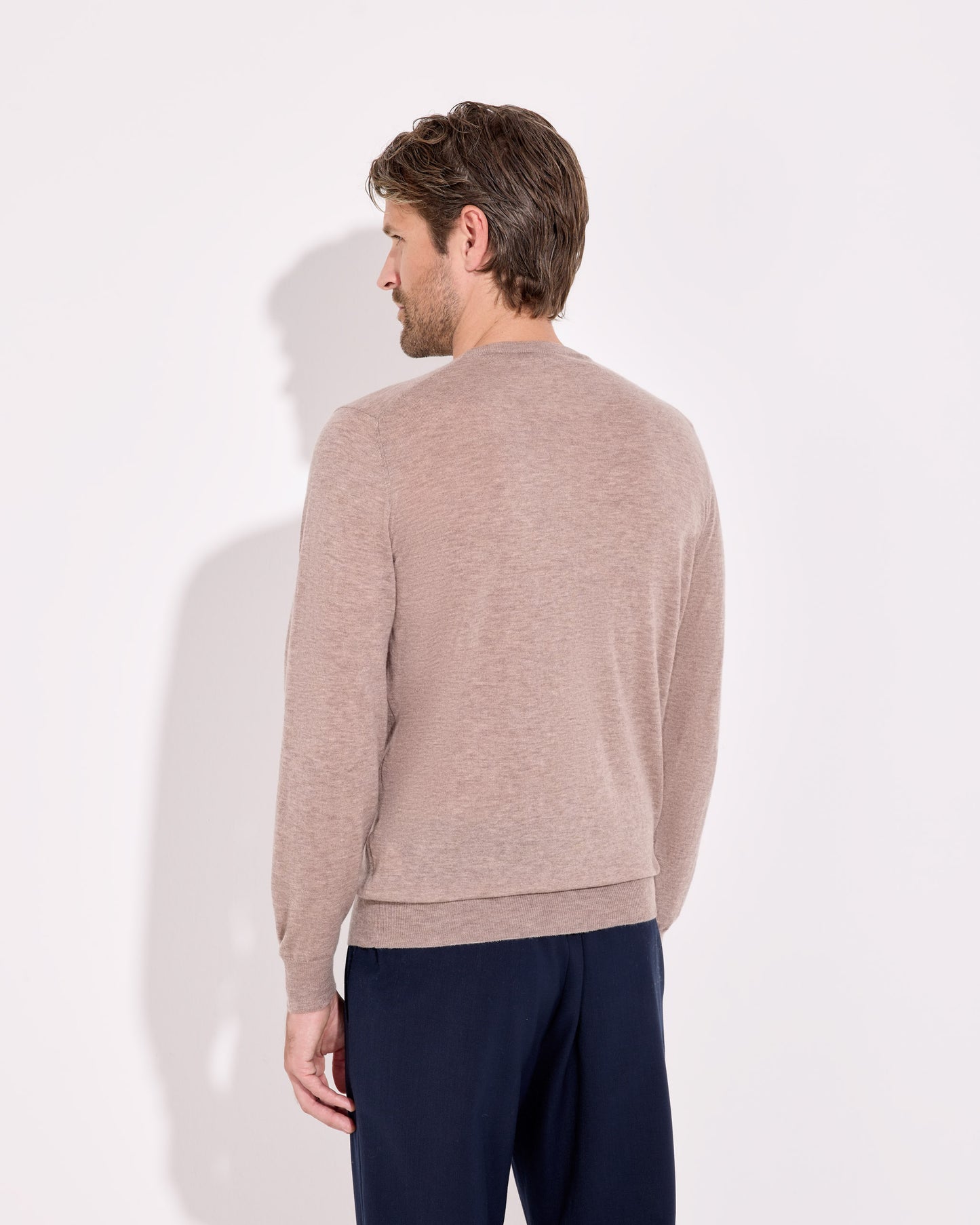 Girocollo lana cashmere blu navy