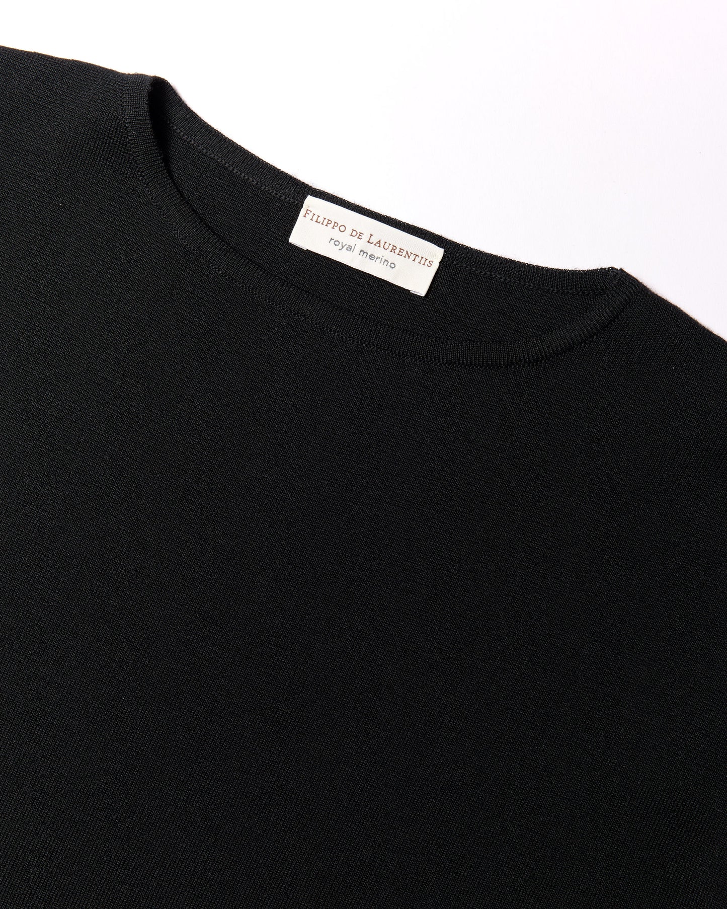 Girocollo punto milano royal merino nero