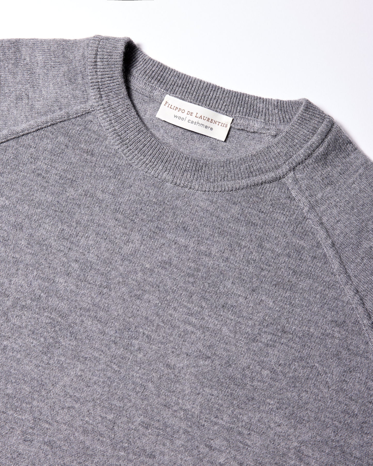 Girocollo raglan lana cashmere grigio