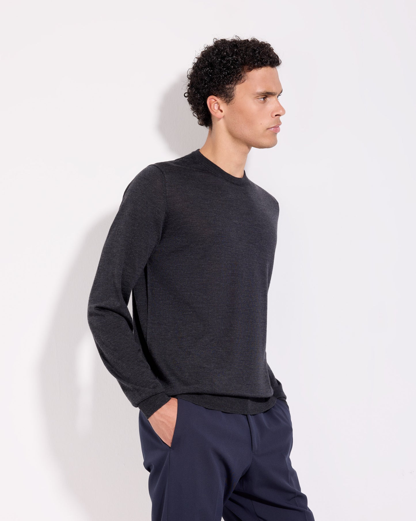 Girocollo royal merino antracite