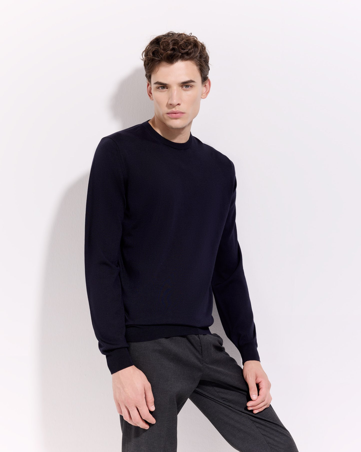 Girocollo royal merino blu navy