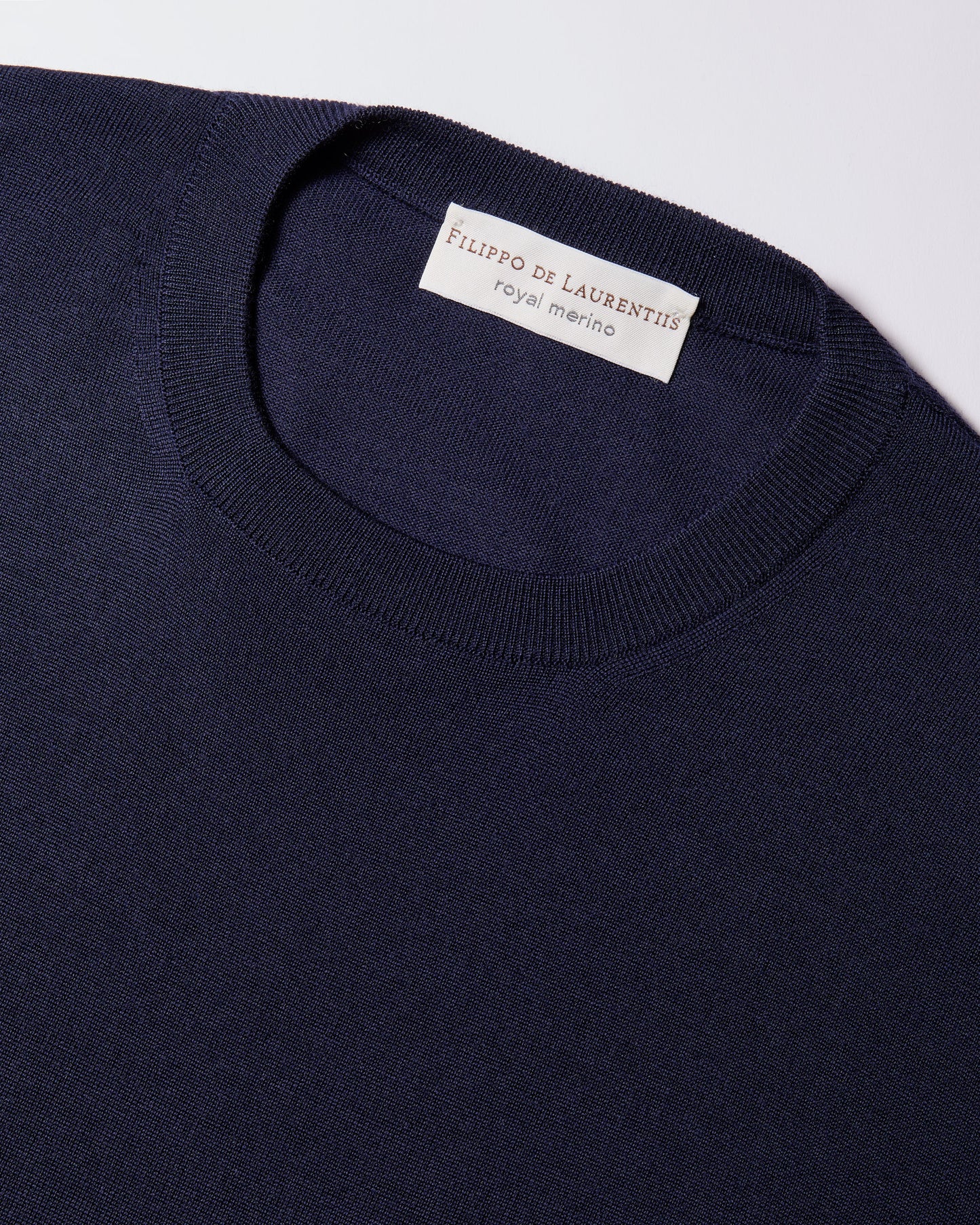 Girocollo royal merino indaco